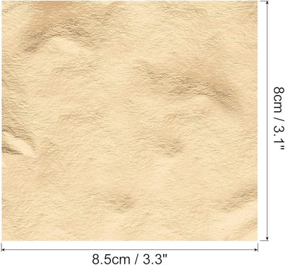 MECCANIXITY Gold Leaf Foil Sheet Champagne Gold Leaf Paper 3.3 x 3.1inch for Art Decoration, Sculpture, Painting, Pack of 100