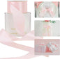 HUIHUANG Pink Ribbon 2 inch Wide Double-Faced Baby Pink Satin Silk Ribbon for Flower Bouquet Wrap, Baby Shower, Wedding Decor, Gift Wrapping, Hairs, Hats, Crafts and Bows Making- 25 Yards/Roll