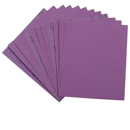 Sandpaper 120 Grit, Wet Dry Sanding Sheets 9 x 11 Inch, Advanced White Fused Alumina Abrasive Sander Paper for Wood Furniture Finishing, Metal Sanding, Automotive Polishing,12-Sheets