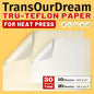 30 Pack PTFE Teflon Paper 16×11.7" 20 Sheets and Teflon Paper 8.5×11" 10 Sheets Mix Pack for Heat Press Heat Resistant Craft Mat,Sublimation Paper and Heat Transfer Paper Reusable