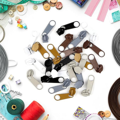 DOITEM 5# Zippers 12 m Nylon Endless Zip Set with Slider and Zip for Sewing and Crafts (6 Colors)