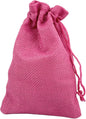 Palmhomee Pack of 25 Burlap Gift Bags with Drawstring Linen Jewelry Pouches Wedding Hessian Jute Bags for Birthday Jewelry and Treat Pouches Party Wedding Favors Gift Art and DIY Craft (4x5.6 Inch, Fuchsia)