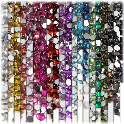 The Crafts Outlet 1,440pc Rhinestones Round 3mm (10ss) Flatback Beer Brown