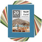 Mat Board Center, Pack of 20, 16x20 Mixed Colors White Core Picture Mats Mattes Matting for 11x14 Photo