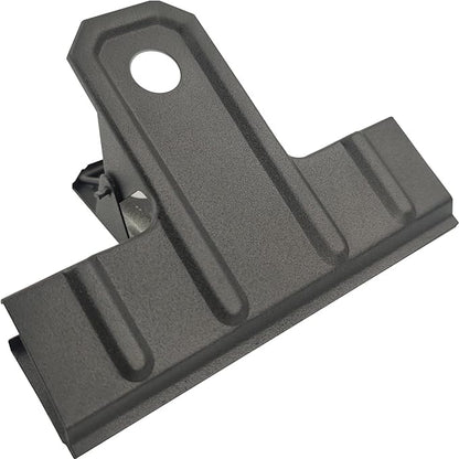 Locci Black Large Bull Clips,10 PCS Extra Large Binder 4.3 Inch Giant Binder Clips,Jumbo Binder Clips for Home,Work,Art,Office and Kitchen (110 mm)