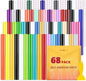 HTVRONT Permanent Vinyl for Cutting Machine - 68 Pack 12" x 12" Permanent Adhesive Vinyl Sheets, Permanent Bundle for Craft Projects, Adhesive Bundle, Silhouette Cameo, etc.