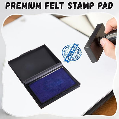 Janlaugh 9 Pack Colors Stamp Pads 4 x 3 Inch Quality Felt Pad Finger Print Ink Pad Black Red Blue Stamp Ink Pad for Rubber Stamp Paper Scrapbooking Wood Fabric