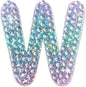 StickerBeans® Rhinestone Alphabet Letter Sticker W - Unique Sparkly Design 2” x 2” Cut-to-Shape Adhesive - Personalization, Collecting, Gifting, Scrapbooking, Decorating Laptops, Phone Cases, All Ages