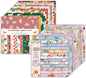 48 Sheets 24 Designs Scrapbook Paper Pad, 6"×6" Single-Sided Decopodge Craft Cardstock Paper,Scrapbooking DIY Decorative Background Cardmaking Supplies.Sweet Love&Cartoon