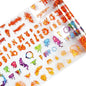 4 Rolls Fire-Themed PET Tape Set, Waterproof Pre-Cut Stickers for Journaling, Scrapbooking, DIY Crafts, Phone Case Decoration, with Decorative Clip