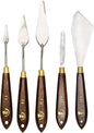 Creative Mark Stainless Steel Palette Knife Painting Tools - Paint Palette with Wooden Handle - Variety of Shapes and Sizes - Set of 6, Set