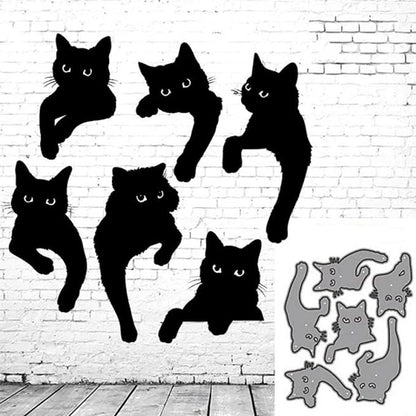Cutting Dies Metal Stencils Scrapbooking Tools DIY Embossing Template for Paper Card Making Album Arts Crafts Supplies (Cat-10.7x8.6cm)