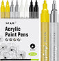 SFAIH Paint Markers Pens - 4 Colors 8 Pack Ultra-High Coverage Acrylic Paint Pens for Rock, Paper, Wood, Fabric, Glass, Metal, Ceramic, Painting, DIY Art Projects, Crafts, Large Capacity Permanent Ink