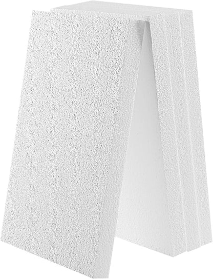 AMZQNART 4pcs Craft Foam Blocks 4×12×2in Polystyrene Blocks, Used for Making Modeling Projects, Flower Arrangements, and DIY School and Home Art Projects, in White Color.