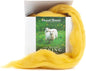 Desert Breeze Distributing – 100% Natural Merino Wool Roving, Wool for Spinning, Tapestry Yarn, Needle Felting, Wet Felting, Big Yarn Roving, 19 Micron, 70mm Staple Length, 8 OZ Size, Mustard Yellow