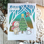 Cutting Dies Metal Stencils Scrapbooking Tools Flowers Lace Frame DIY Embossing Template for Paper Card Making Album Arts Crafts Supplies (Snowman Jungle Frame-11.1x14.2cm)