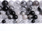 AAA Natural Black Quartz Rutilated Beads Round Loose Beads for Jewelry Making DIY Bracelet 32pcs 12mm Crystal Energy Healing Power Stone (Black Rutilated Quartz Crystal, 12mm)