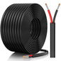 18 Gauge Wire, 18 AWG 2 Conductor Electrical Wire, Flexible/Oxygen-Free Tinned Copper/Stranded PVC 18/2 Cord for Automotive, Marine, LED Strips, Solar, RV, Lighting (50FT)