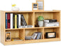 Tangkula 5 Cube Bookcase, 2 Tier Wooden Storage Open Bookshelf, Multipurpose Display Storage Cabinet for Living Room, Bedroom, Hallway, Kid's Playroom, Reading Nook (Yellow)