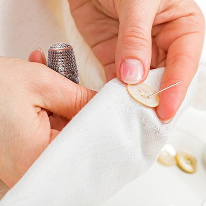 4Pack Thimbles for Hand Sewing, Sewing Thimble Hand-Working Sewing Thimble Finger Protector (Rose)