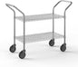 18" W x 36" L x 36" H Chrome Heavy Duty Utility Cart | 2-Tier | NSF Commercial Storage Rack Mobile Unit | Storage and Mobility Solution for Your Business
