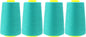 Mandala Crafts 4 Pack of Serger Threads Cones Spools - 40S/2 24000 Yards Polyester Aqua Threads for Sergers Machine and Overlock Quilting Sewing Machine