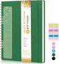 Graph Paper Notebook, Spiral Notebook Journal 8.5” x 11”, A4 Large Grid Notebooks for Women Men, 100 GSM Graph Paper, Plastic Hardcover Spiral Graphing Journals for Work School Engineerin, Green