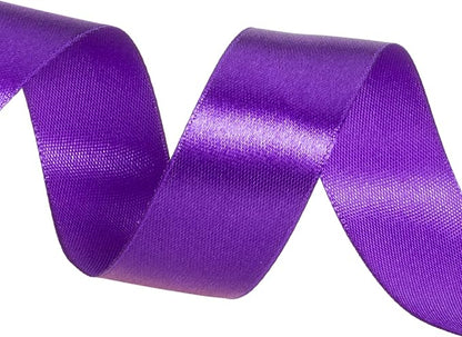 1 Inch Purple Solid Satin Ribbon, 50 Yards Craft Fabric Ribbon for Gift Wrapping Floral Bouquets Wedding Party Decoration