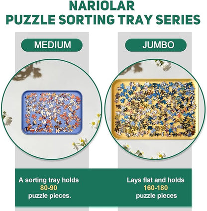 16.9" x 12" Extra-Large Puzzle Sorting Trays Stackable, 6 Pack Puzzle Sorter for Sorting 2000/3000/5000 Puzzle Pieces