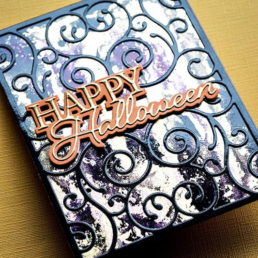 Cutting Dies Metal Stencils Scrapbooking Tools Flowers Lace Frame DIY Embossing Template for Paper Card Making Album Arts Crafts Supplies (Halloween Vine Frame-11.1x14.3cm)