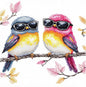 51buyoutgo 11CT Stamped Cross Stitch Kits for Adults - 12x12 in Embroidery Kit with Funny Easy Washable Colorful Birds Pattern, Pre Printed Fabric, Fit for DIY Home Decor, Mom Gifts & Stress Relief