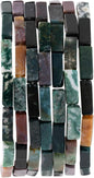 Natural Indian Agate Rectangle Tube Beads 4x13mm 38cm/str Loose Semi Gemstone Stone Beads for Making Bracelets Necklace Earrings