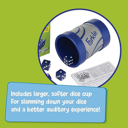 PlayMonster Farkle Dice Game — Exclusive Premium Dice Cup — Family Game Night — Easy to Shake and Slam — for Ages 8+