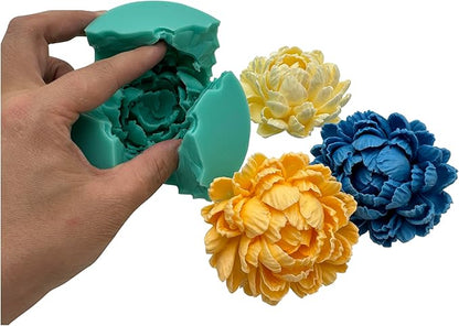 3D Chrysanthemum Flower Candle Wax Silicone Mold, DIY Resin Epoxy Flower Craft Molds Aroma Gypsum Polymer Decoration Arts Silicone Mould