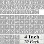 4 Inch Alphabet Letter Stencils for Painting - 70 Pack Letter and Number Stencil Templates with Signs for Painting on Wood, Reusable Cursive Letters Stencils for Chalkboard Wood Signs & Wall Art