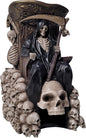 Forged Dice Co. Grim Bones Dice Tower with LED Skull Eyes - Hand Painted Grim Reaper Throne - Dice Rolling Tower Compatible with DND Accessories