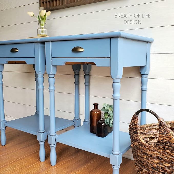 Dixie Belle Paint Company Chalk Finish Furniture Paint - Dusty Blue (32oz) - Matte Faded Denim Chic Chalk Mineral DIY Furniture Paint