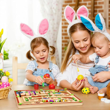 Montessori Toys,Magnetic Color and Number Maze,Wooden Toys for Ages 2-4,Toddler Fine Motor Skills Toys for Boys Girls