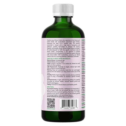 0-3-2 African Violet Fertilizer for Indoor Plants: Concentrated Plant Food – Plant Fertilizer, Bloom Booster for All Violets, Indoor Flowering Plants, Vigorous Growth and Blooming (8 OZ)