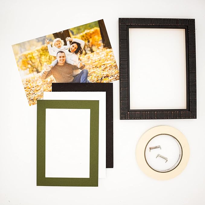 8x10 Mat for 6x8 Photo - Precut Dill Green Picture Matboard for Frames Measuring 8 x 10 Inches - Bevel Cut Matte to Display Art Measuring 6 x 8 Inches - Acid Free Pack of Ten MATS