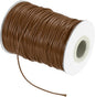 MECCANIXITY Waxed Cord 1.5mm Waxed Thread 87 Yard Wax String Leather Cord for Bracelet Making, Necklaces, Beading, Jewelry Making and DIY Crafts(Dark Brown)