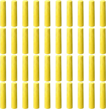 40 Pcs Sidewalk Chalks for Kids Non Toxic Jumbo Chalk for Party Gift Outdoor Art Classroom Play Painting (Yellow)