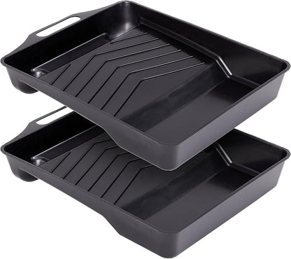 Precision Defined Paint Trays, Paint Roller Trays Liner, Plastic Paint Pan for Roller Brushes, Painting Tray for Painting with Deep Paint Pocket (Paint Roller Tray (2-Pack), 11-inch)