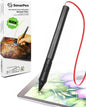 SonarPen - Pressure Sensitive Smart Stylus Pen with Palm Rejection and Shortcut Button. Battery-Less. Compatible with Apple iPad/iPhone/Android/Switch (Red)