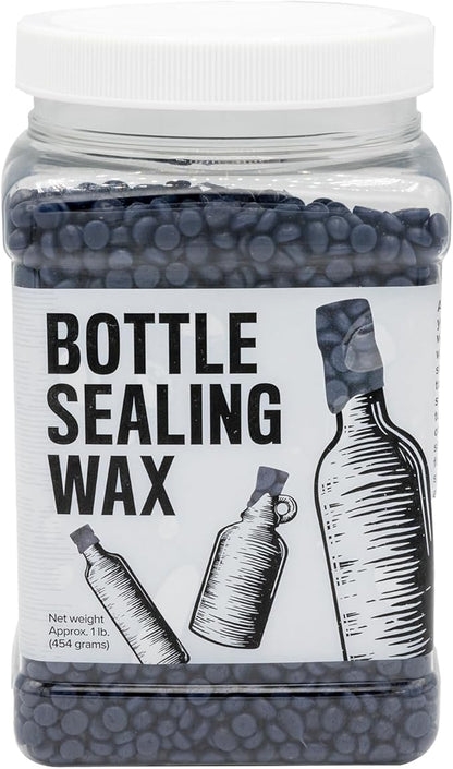Blended Waxes, Inc. Bottle Sealing Wax, Pastille Wax Seal Beads For Wine, Beer, and Liquor Bottle Sealing, Seals Between 25-30 Bottles, 1 lb, Navy Blue