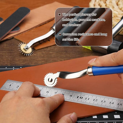 Nitlak 4 PCS Tracing Wheel,Tracing Wheel Sewing Tool, Plastic Handle Stainless Steel Pounce Wheel,Tracing Wheel for Sewing Patterns, Leathercraft, Professional Marking Spacer