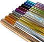 Sheet Metallic Foil Heat Transfer Vinyl Bundle – 12"x10"-17 Chrome HTV Pack in 17 Vibrant Colors for Stunning T-Shirt Designs! Perfect for DIY Enthusiasts and Professionals (Multicolours)