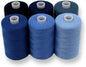 BlesSew Sewing Thread in Blue Color Tones – 6 Spools of Polyester Thread for Sewing Machine for Beginners, Hand Stitching & Quilting - 1000 yds per Spool
