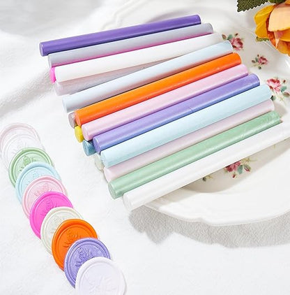 Wax Seal Sticks Pearl White, ONWINPOR 20pcs Glue Gun Wax Sealing Sticks for Wax Seal Stamp, Mini Sealing Wax Gun Sticks Suit for 0.28‘’ Glue Gun (Pearl White)