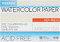 MEEDEN Watercolor Paper Block, 100% Cotton Watercolor Paper Pad of 20 Sheets, 140lb/300gsm, Acid-Free Art Paper for Watercolor, Gouache, Ink and More, 5" x 7" Hot Press